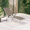 vidaXL Sun Lounger Textilene and Aluminium Taupe