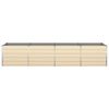 vidaXL Planter Ivory 385 x 100 x 75 cm Galvanised Steel