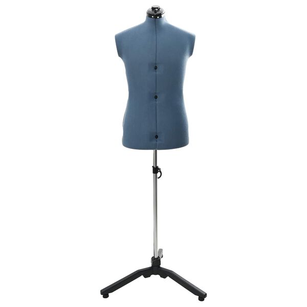 vidaXL Adjustable Dress Form Female Manual Blue 37.5-45.5 inch Fabric