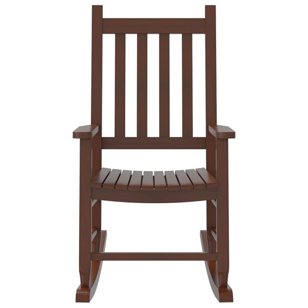 vidaXL Rocking Chairs for Children 2 pcs Brown Solid Wood Poplar