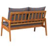 vidaXL Garden Bench with Cushion Brown Solid Acacia wood