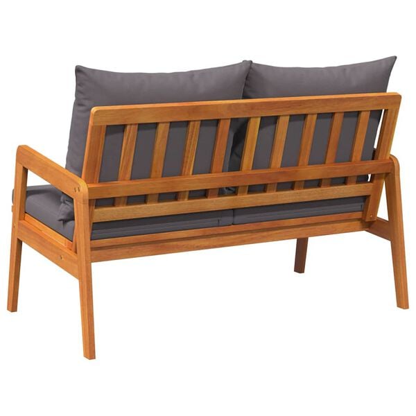 vidaXL Garden Bench with Cushion Brown Solid Acacia wood