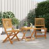vidaXL 3 Piece Folding Garden Dining Set Solid Wood Acacia