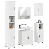 vidaXL Bathroom Furniture Set 5 pcs White Engineered wood & Metal