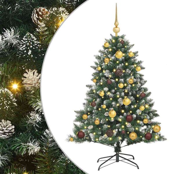 vidaXL Artificial Christmas Tree with 150 LEDs with Stand Green 120 cm