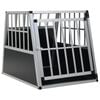 vidaXL Dog Cage | Silver | Aluminium and MDF | 65 x 91 x 69.5 cm | Lightweight