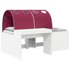 vidaXL Bed Frame with Tunnel 3 pcs White and Red Engineered Wood