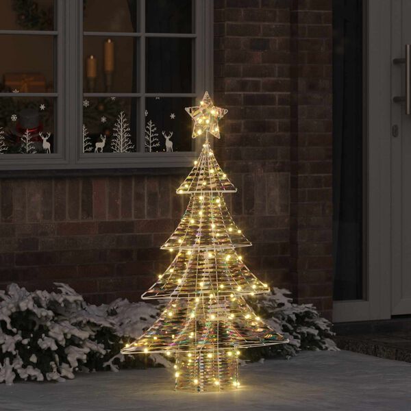 vidaXL Christmas Tree with 120 LEDs Warm white 120 cm PET