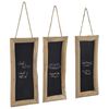 vidaXL Blackboards 3 pcs 30x70 cm Teak Wood