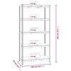 vidaXL 5-Layer Storage Shelf Silver Steel&Engineered Wood