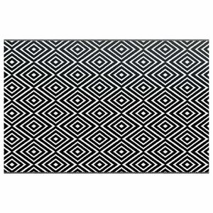 vidaXL Outdoor Carpet | White and Black | Polypropylene | 190 x 290 cm