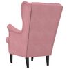 vidaXL Armchair Pink Velvet