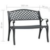 vidaXL Garden Bench 102 cm Cast Aluminium Black