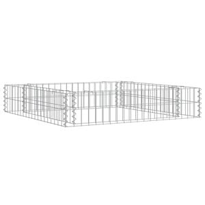 vidaXL Gabion Raised Bed Galvanised Steel 100x100x20 cm