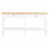 vidaXL Table with Drawer White Wood