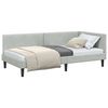 vidaXL Corner Bed Frame Light Grey 90 cm x 190 cm Velvet