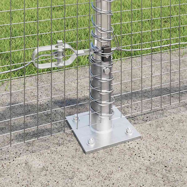 vidaXL Fence Post Silver 100 x 0.6 m (25 x 25 mm mesh) Steel
