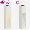 vidaXL Solar Led Pathway Light 2 pcs White Cold Rolled Steel