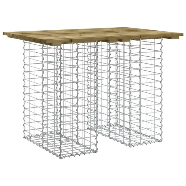 vidaXL Garden Table Gabion Design 100x70x72 cm Impregnated Wood Pine