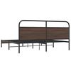 vidaXL Metal Bed Frame without Mattress Brown Oak 183x213 cm