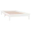 vidaXL LED Bed Frame without Mattress White 90x200 cm Solid Wood
