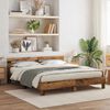 vidaXL Bed Frame with Headboard Old wood 200 x 200 cm Engineered wood