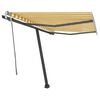 vidaXL Freestanding Manual Retractable Awning 300x250 cm Yellow/White
