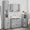 vidaXL Bathroom Furniture Set with Drawer with Shelf 4 pcs Grey Sonoma