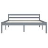 vidaXL Bed Frame without Mattress Grey Solid Pine Wood 120x200 cm