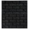 vidaXL 3D Wallpaper Bricks Self-adhesive 20 pcs Black