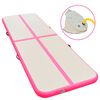 vidaXL Inflatable Gymnastics Mat with Pump 500x100x10 cm PVC Pink