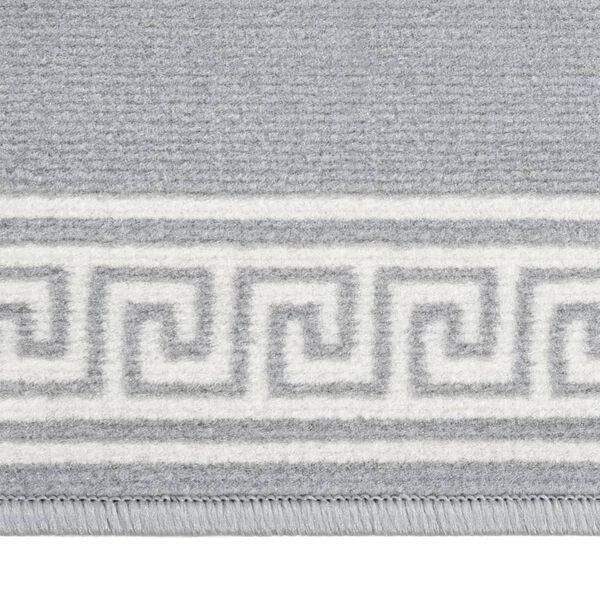 vidaXL Runner Rug BCF Grey with Motif 60x400 cm