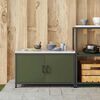 vidaXL Kitchen Storage with Shelf Olive Green 90 x 50 x 53 cm Steel