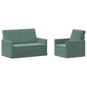 vidaXL Sofa Set 2 pcs Sea Green Velvet