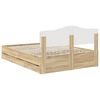 vidaXL Bed Frame with Drawer Sonoma Oak 140 x 200 cm Engineer Wood