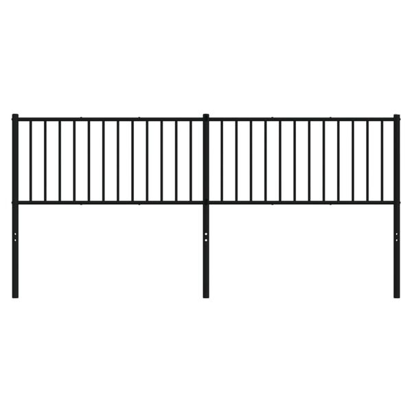 vidaXL Metal Headboard Black 193 cm