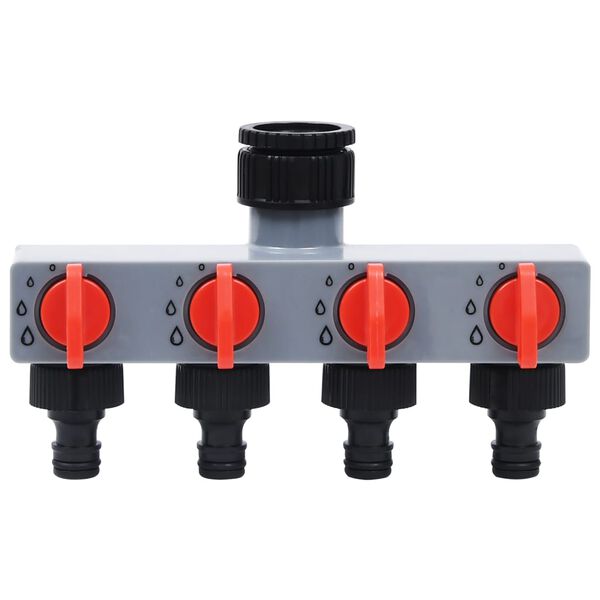 vidaXL Garden Automatic Water Timer 4 Way Valve