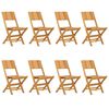 vidaXL Folding Garden Chairs 8 pcs 47x61x90 cm Solid Wood Teak