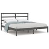 vidaXL Bed Frame without Mattress Grey 180x200 cm Solid Wood