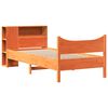 vidaXL Bed Frame without Mattress Wax Brown 75x190 cm Small Single Solid Wood Pine