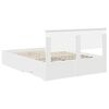 vidaXL Bed Frame with Headboard White 140 x 200 cm Engineered Wood