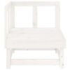 vidaXL Garden Corner Sofa White Solid Wood Pine