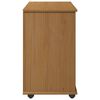 vidaXL Rolling Cabinet Honey Brown 63.5 x 39 x 65.5 cm Solid Pine Wood