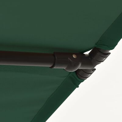 vidaXL Outdoor Parasol with Aluminium Pole 2x1.5 m Green