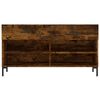 vidaXL Shoe Bench Smoked Oak 102x35x55 cm Engineered Wood