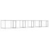 vidaXL Dog Cage with Doors Grey 10x2x1.5 m Galvanised Steel