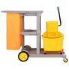 vidaXL Cleaning Trolley with Mop Bucket Polypropylene
