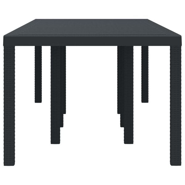 vidaXL Garden Table Anthracite 250 x 100 x 73 cm Poly Rattan