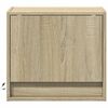 vidaXL Wall-mounted Bedside Cabinet with LED Lights Sonoma Oak