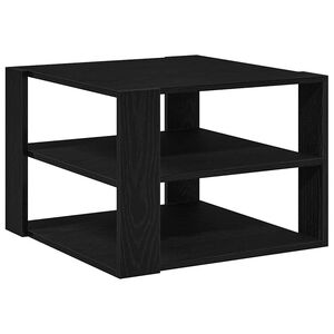 vidaXL Coffee Table Black Oak 58 x 58 x 40 cm Engineered Wood